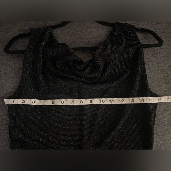 Sparkly Black Scoop Neck Maxi Dress - Picture 7 of 7